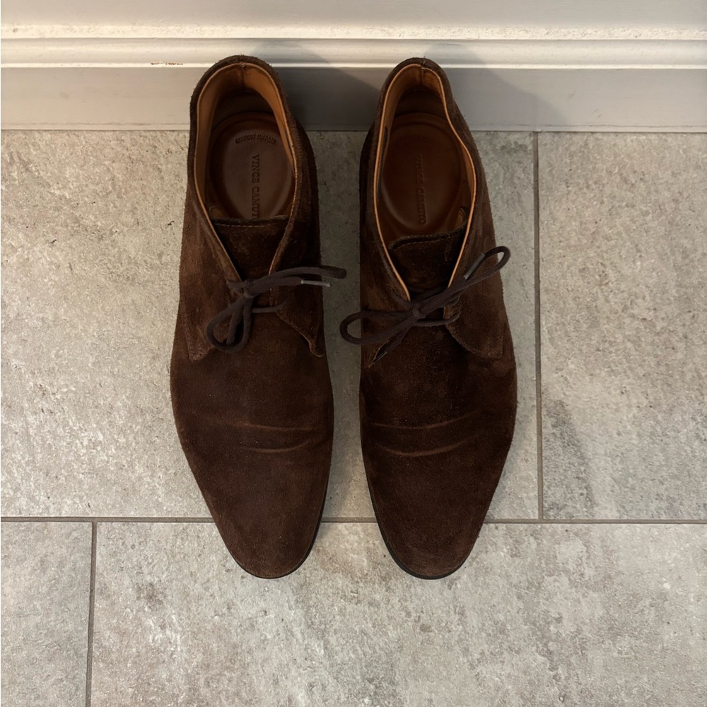 Vince Camuto Brown Suede Chukka Boots